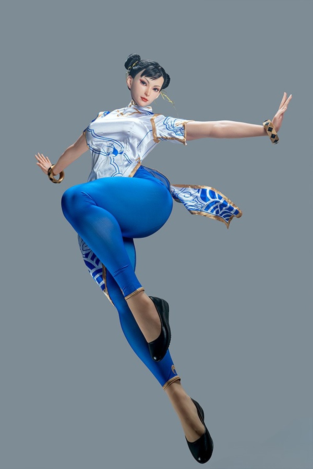 Game Lady 169cm Fカップ 春麗（チュンリー）コスプレ No.33_1ヘッド リアルメイク付き 眉毛とまつ毛植毛あり フルシリコン製ラブドール