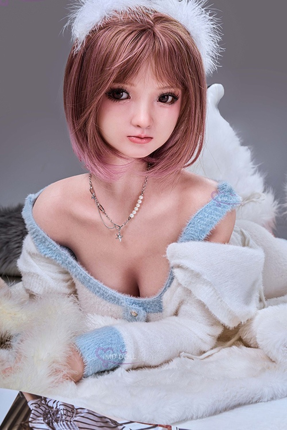 J-cute 133cm バスト平 AGD19 萌咲（もえ）ヘッド 掲載画像は フルシリコン製ラブドール