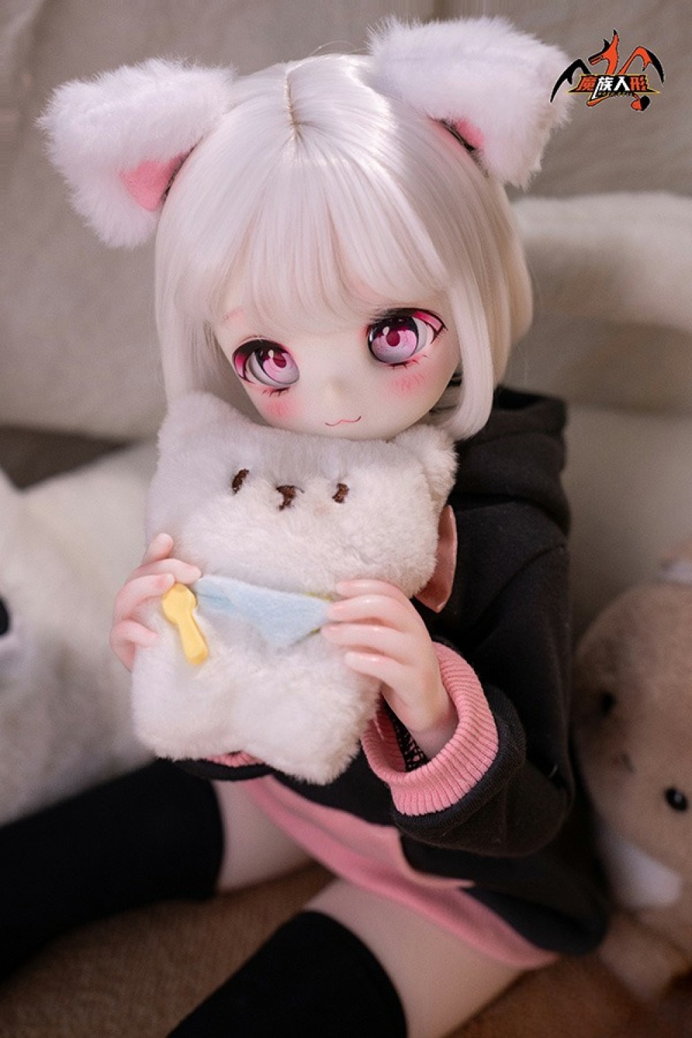 MOZU Doll【A級】1/3ドール 三分 65cm バスト小 小喵ミャオちゃん ソフトビニール製頭部 小喵ちゃん シリコン製ボディ 肌色＆眼球色＆メイク＆ウィッグ＆衣装は宣材写真と同じ 小型で軽量化で収納しやい 使いやすい