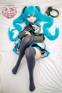 羊角社Doll 155cm AAカップ #初音未来ヘッド デカールメイク ソフト ビニール製ヘッド+S-TPE製ボディラブドール
