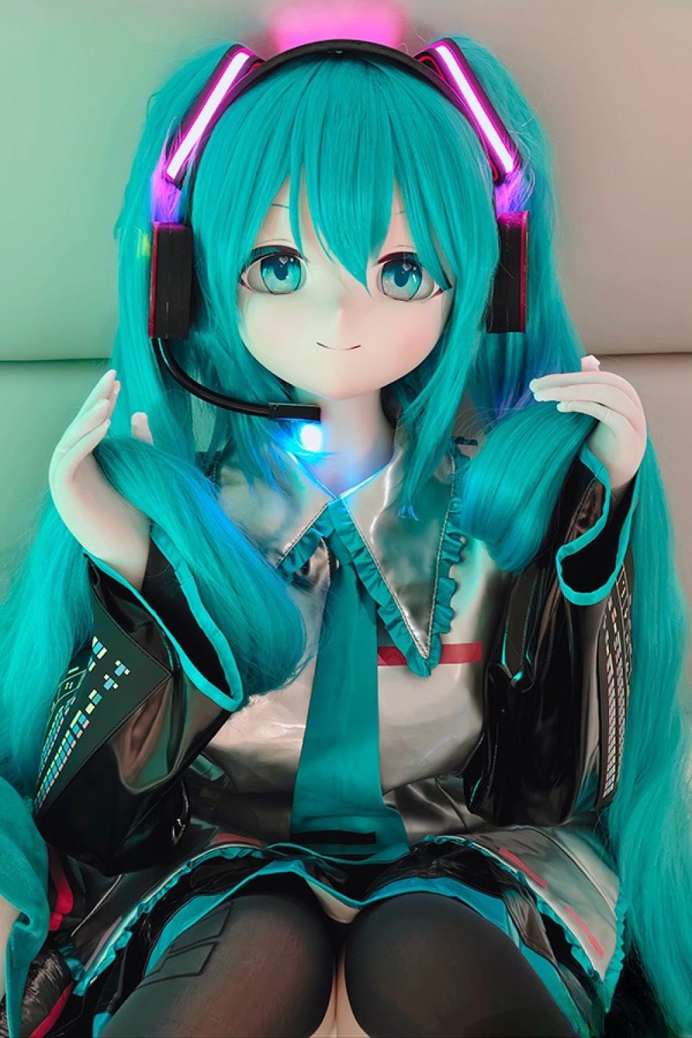羊角社Doll 155cm AAカップ #初音未来ヘッド デカールメイク ソフト ビニール製ヘッド+S-TPE製ボディラブドール