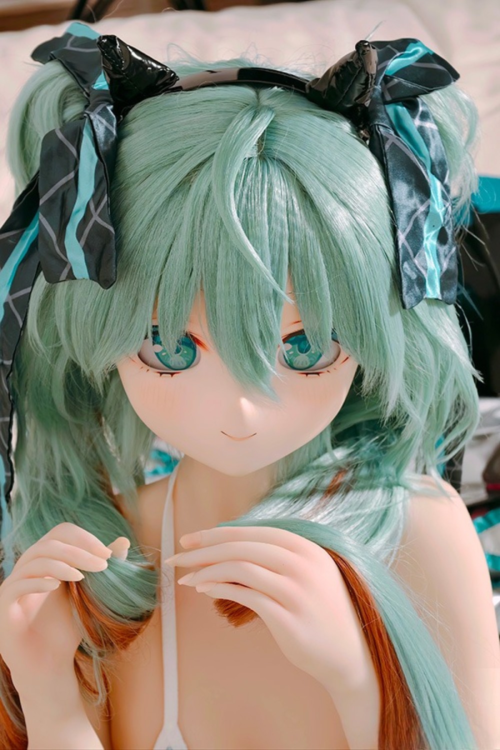 羊角社Doll 155cm AAカップ #初音未来ヘッド デカールメイク ソフト ビニール製ヘッド+S-TPE製ボディラブドール