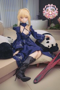 羊角社Doll 155cm バスト小 AAカップ #B04 黑Saberヘッド 手描きメイク ソフトビニール製ヘッド+S-TPE製ボディラブドール