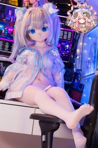 羊角社Doll 132cm バスト大 猫ちゃんヘッド デカールメイク ソフトビニール製ヘッド+S-TPE製ボディラブドール