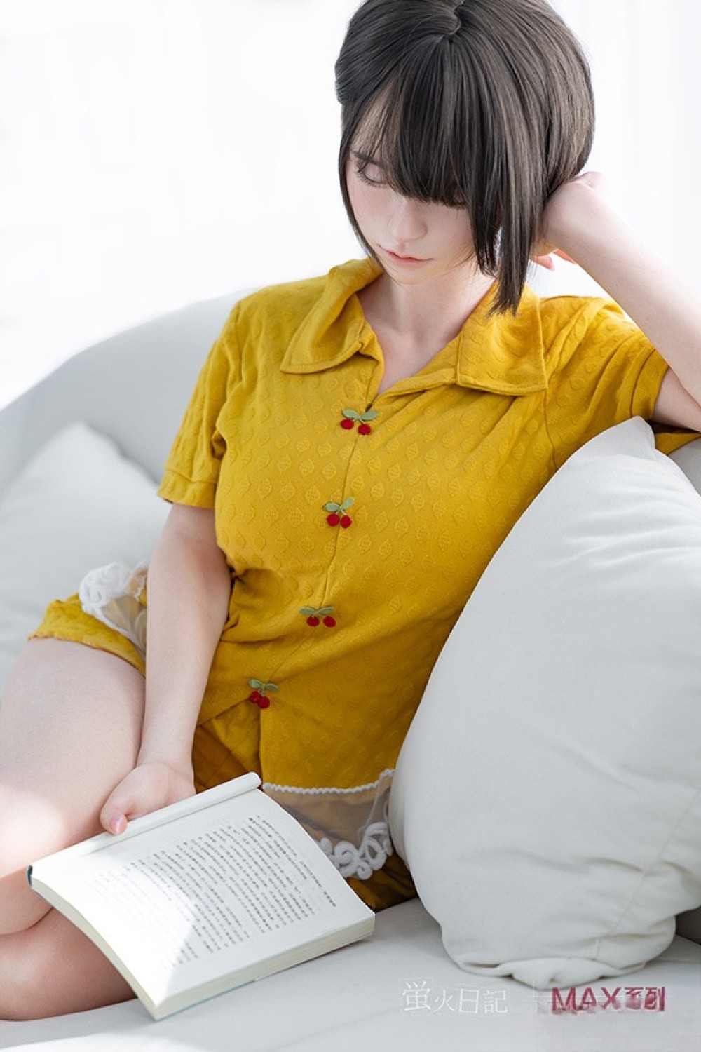蛍火日記 153cm Max Aカップ 瞑り目 琉璃（Liuli）ヘッド メイク① リアル皮膚付き フルシリコン製ラブドール
