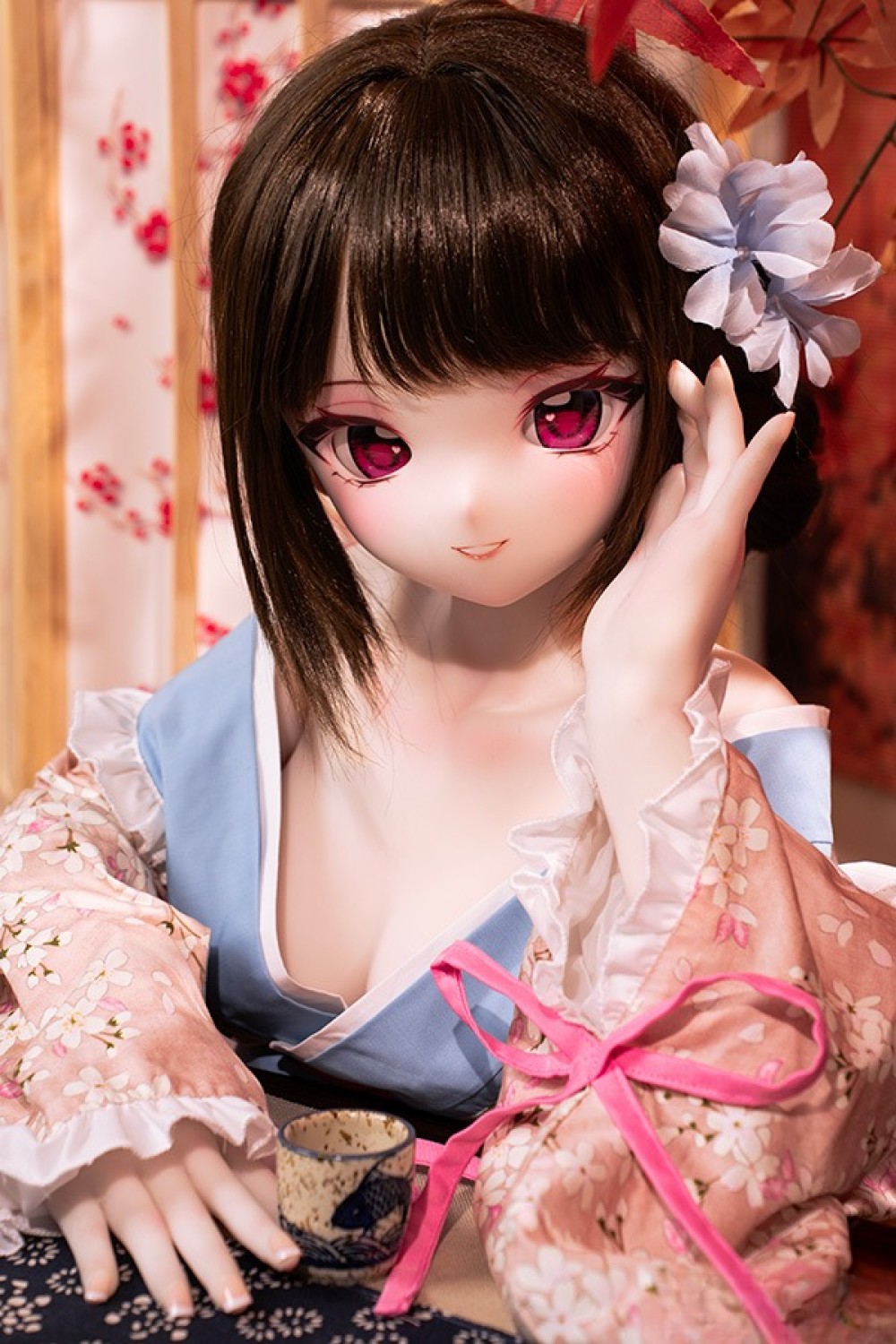 XYGO 許願谷 141cm Cカップ 琉璃（Liuli）ヘッド シリコンヘッド+TPEボディ 肌色＆眼球色＆メイク＆ウィッグ＆衣装は宣材写真と同じ