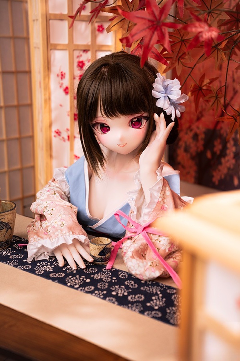 XYGO 許願谷 141cm Cカップ 琉璃（Liuli）ヘッド シリコンヘッド+TPEボディ 肌色＆眼球色＆メイク＆ウィッグ＆衣装は宣材写真と同じ