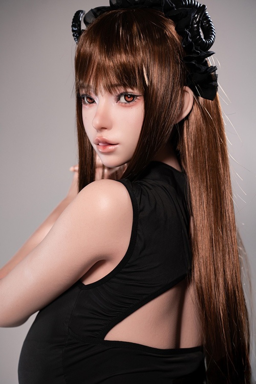FUDOLL 165cm Jカップ 白桃（Baitao）頭部 リアル皮膚メイク付き 口開閉機能+リアル口腔付き 軽量版ボディ フルシリコン製ラブドール