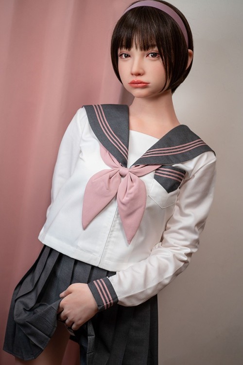 J-cute 153cm Bカップ AGE01咲良（さくら）ヘッド シームレス 口開閉機能+リアル口腔付き フルシリコン製ラブドール