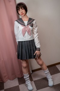 J-cute 153cm Bカップ AGE01咲良（さくら）ヘッド シームレス 口開閉機能+リアル口腔付き フルシリコン製ラブドール