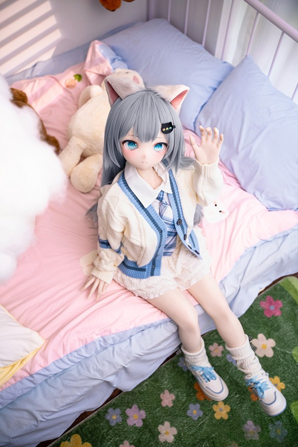 XYGO 許願谷 141cm Cカップ R04 猫猫ヘッド シリコンヘッド+TPEボディ 宣伝画像と同じ衣装付き