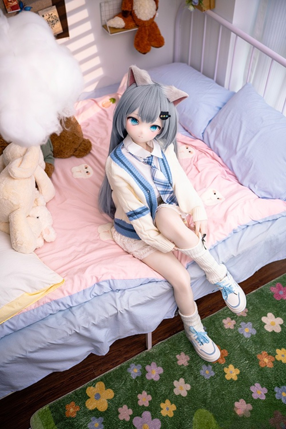 XYGO 許願谷 141cm Cカップ R04 猫猫ヘッド シリコンヘッド+TPEボディ 宣伝画像と同じ衣装付き