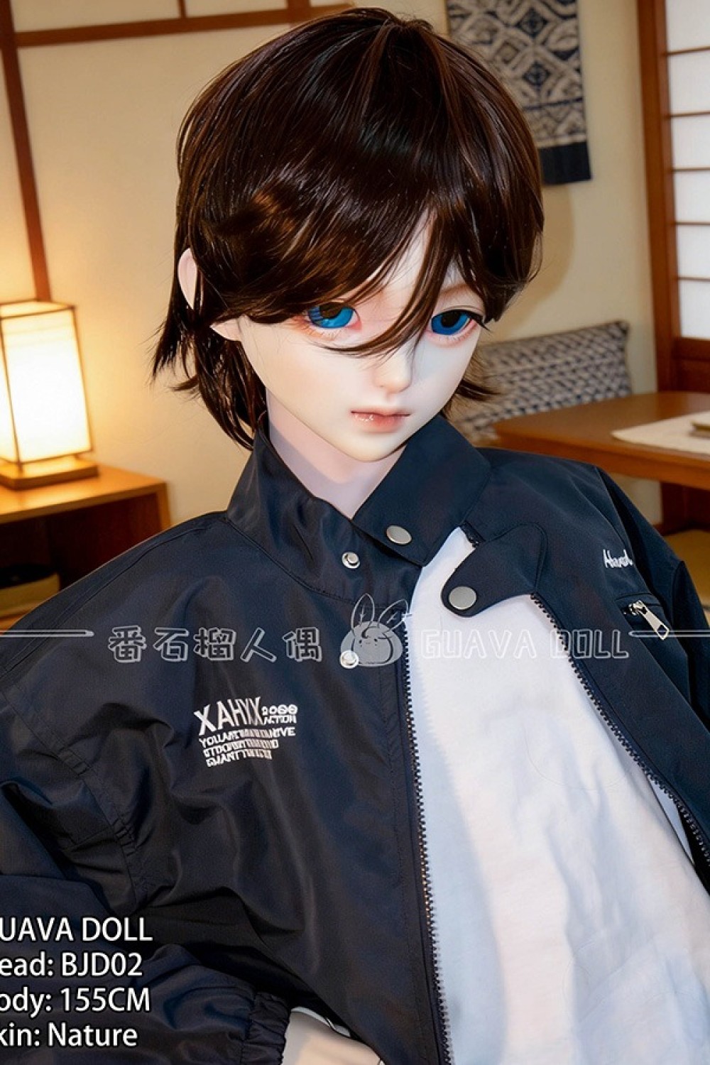 GUAVADOLL 155cm BJD02ヘッド 男性型 ソフトビニール PVC製ヘッド アニメ系ラブドール