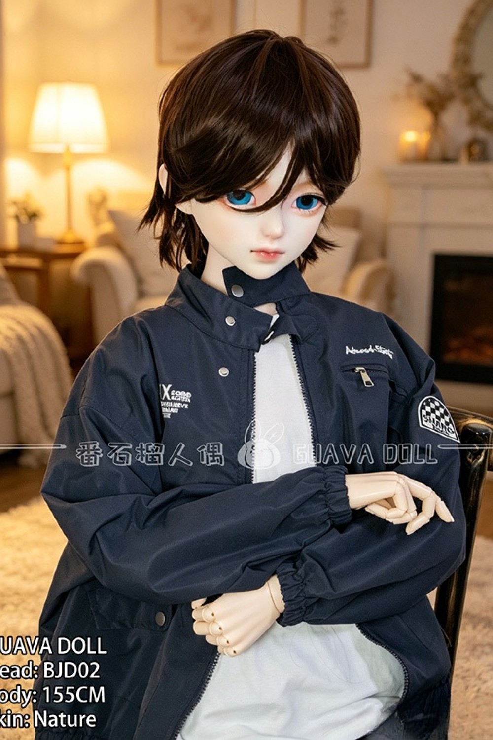 GUAVADOLL 155cm BJD02ヘッド 男性型 ソフトビニール PVC製ヘッド アニメ系ラブドール