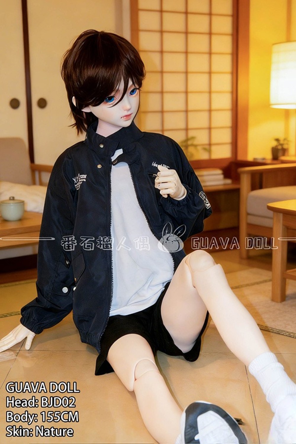 GUAVADOLL 155cm BJD02ヘッド 男性型 ソフトビニール PVC製ヘッド アニメ系ラブドール