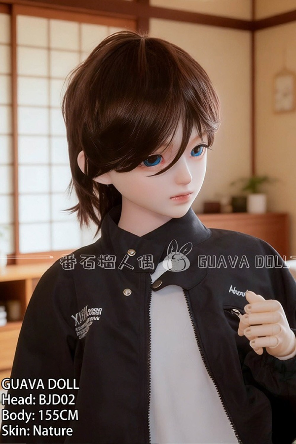 GUAVADOLL 155cm BJD02ヘッド 男性型 ソフトビニール PVC製ヘッド アニメ系ラブドール