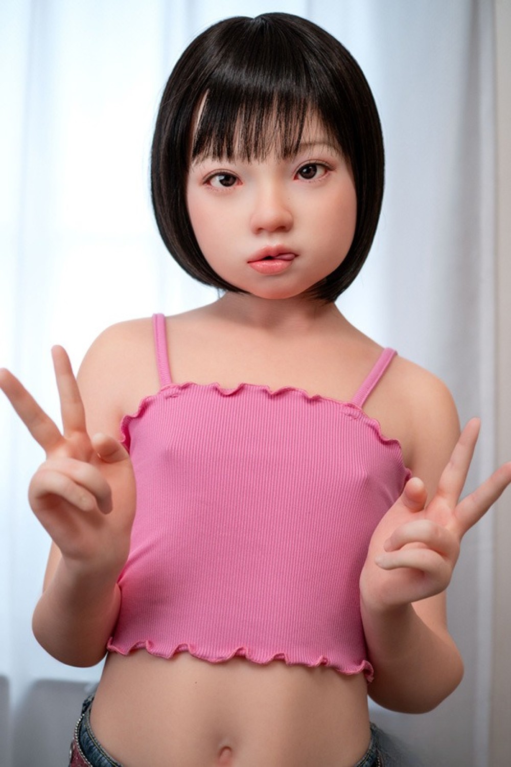 J-cute 128cm バスト平 AGB35楓（かえで）ヘッド 軽量ボディ LL団 ROS機能付き 掲載画像は フルシリコン製ラブドール