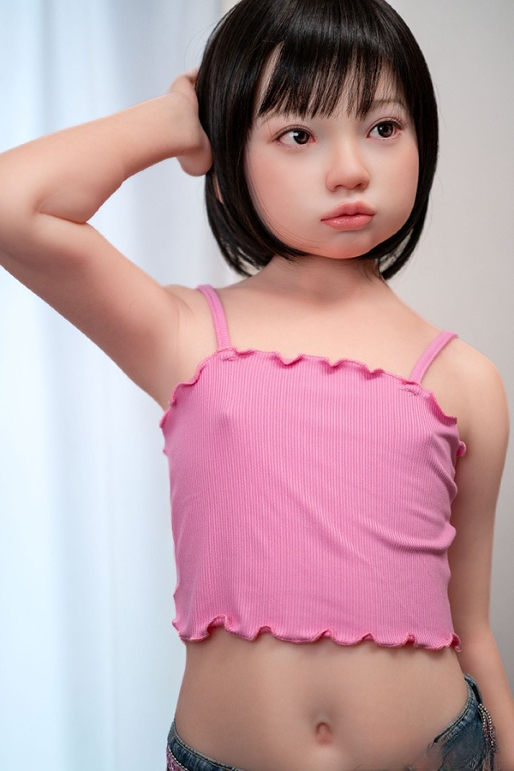 J-cute 128cm バスト平 AGB35楓（かえで）ヘッド 軽量ボディ LL団 ROS機能付き 掲載画像は フルシリコン製ラブドール