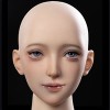 硬めシリコンヘッド（オーラル不可、眉毛と睫毛植毛付き）