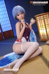 Rainstorm Doll 145cm AAカップ 2番目の猫ヘッド シームレスドール リアル皮膚ボディ フルシリコン製ラブドール