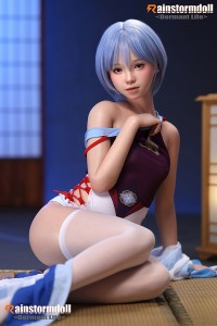 Rainstorm Doll 145cm AAカップ 2番目の猫ヘッド シームレスドール リアル皮膚ボディ フルシリコン製ラブドール