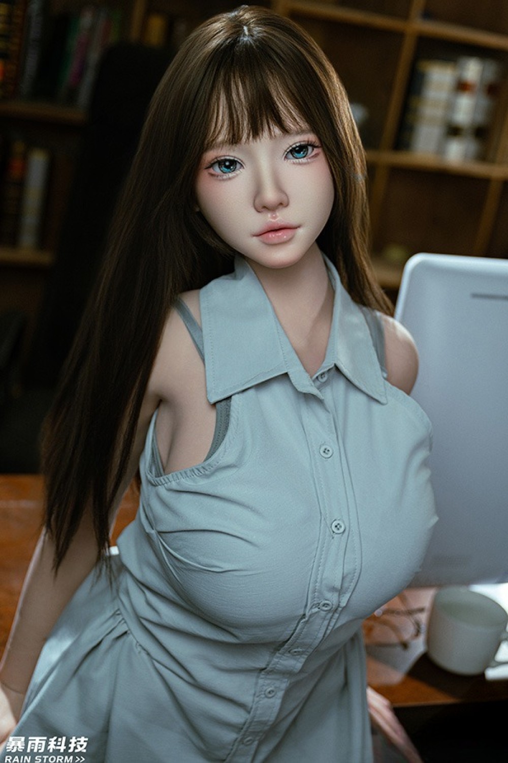 Real Girl｜RainStorm別注品 153cm Iカップ 猫（ねこ）ヘッド 目の開閉機能付き リアル皮膚ボディ フルシリコン製ラブドール