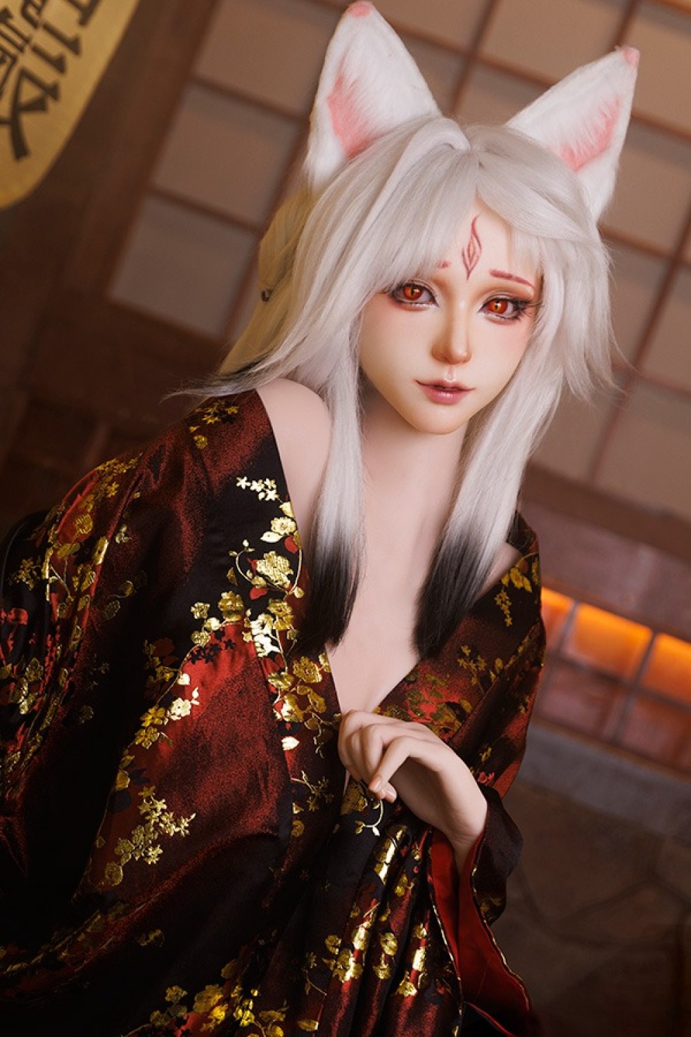 YFDOLL 166cm Fカップ #9安安ヘッド 心月狐メイク② コスプレドール リアル皮膚版 フルシリコン製ラブドール