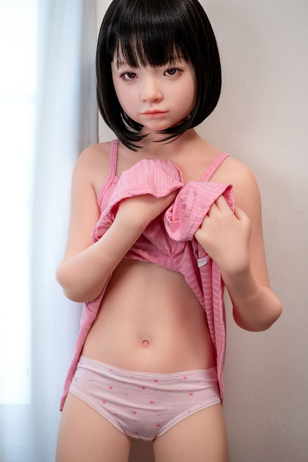 J-cute 128cm バスト平 AGB38 未陽ヘッド 口開閉機能付き 掲載画像は フルシリコン製ラブドール
