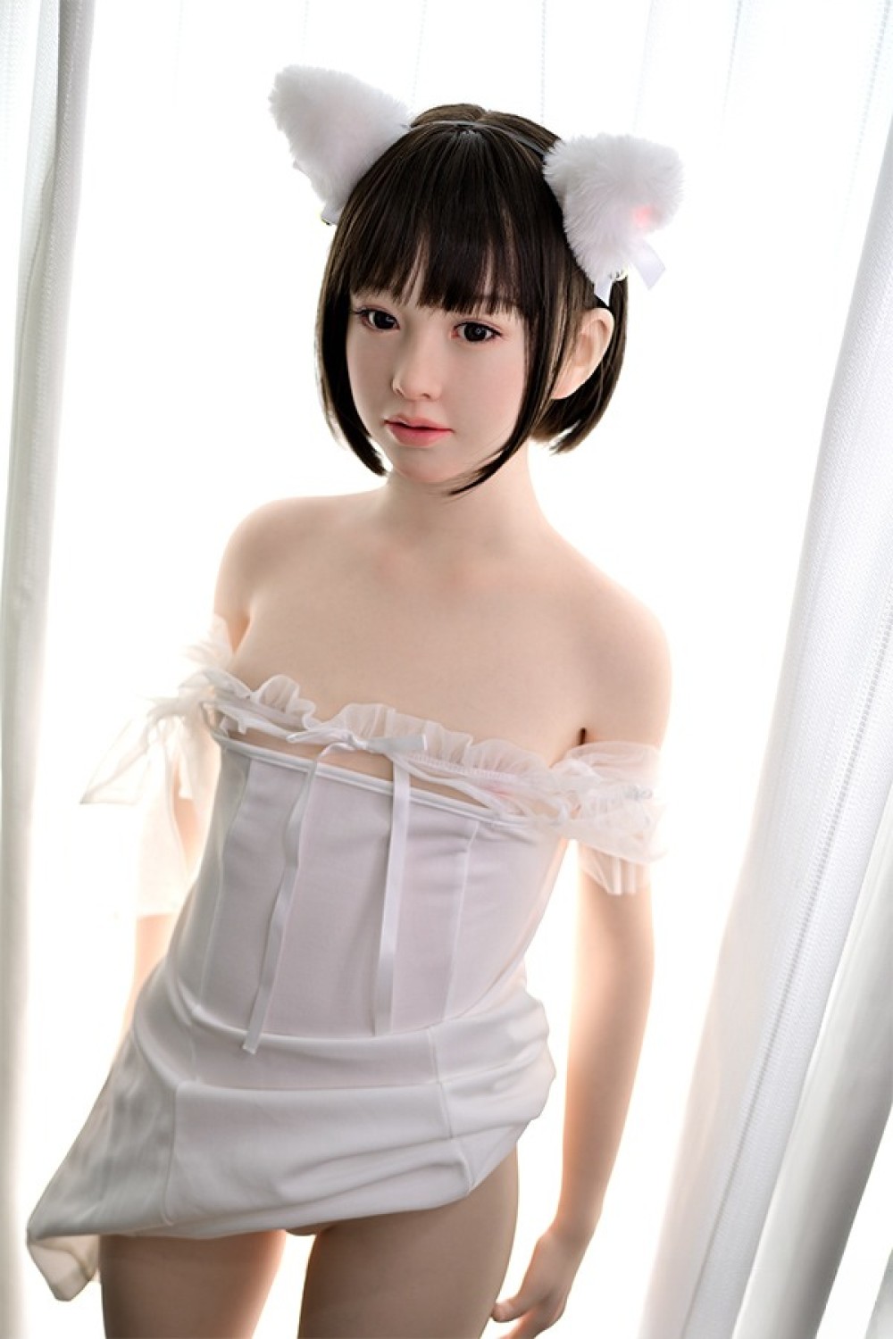 J-cute 144cm Aカップ AGD38 遥（はるか）ヘッド シームレスドール ROS機能付き 掲載画像は フルシリコン製ラブドール