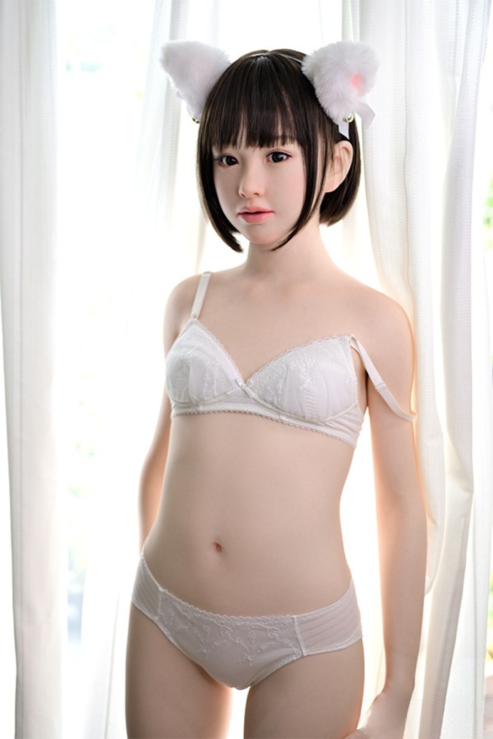 J-cute 144cm Aカップ AGD38 遥（はるか）ヘッド シームレスドール ROS機能付き 掲載画像は フルシリコン製ラブドール