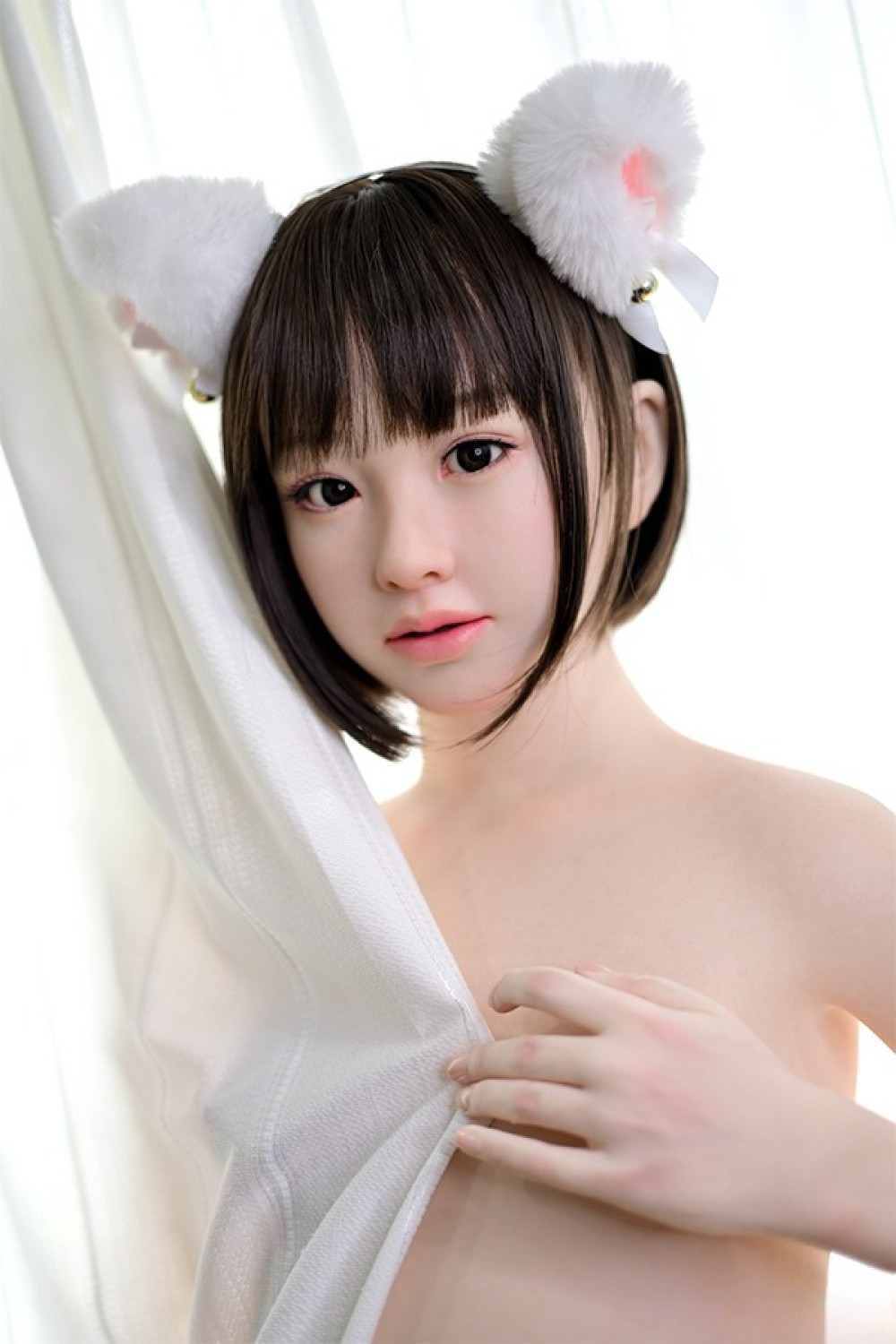 J-cute 144cm Aカップ AGD38 遥（はるか）ヘッド シームレスドール ROS機能付き 掲載画像は フルシリコン製ラブドール