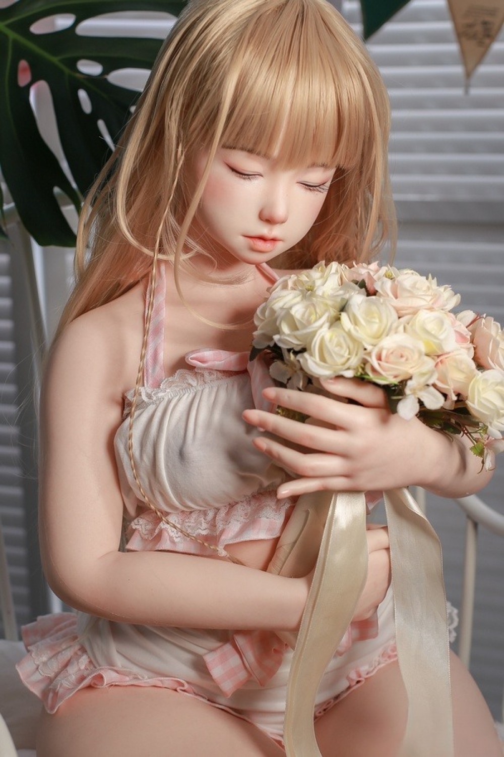 Jiusheng Doll 125cm Cカップ 眠り目 #128B Meyoヘッド 軽量化ボディ ROS口開閉機能付き リアル皮膚 フルシリコン製ラブドール