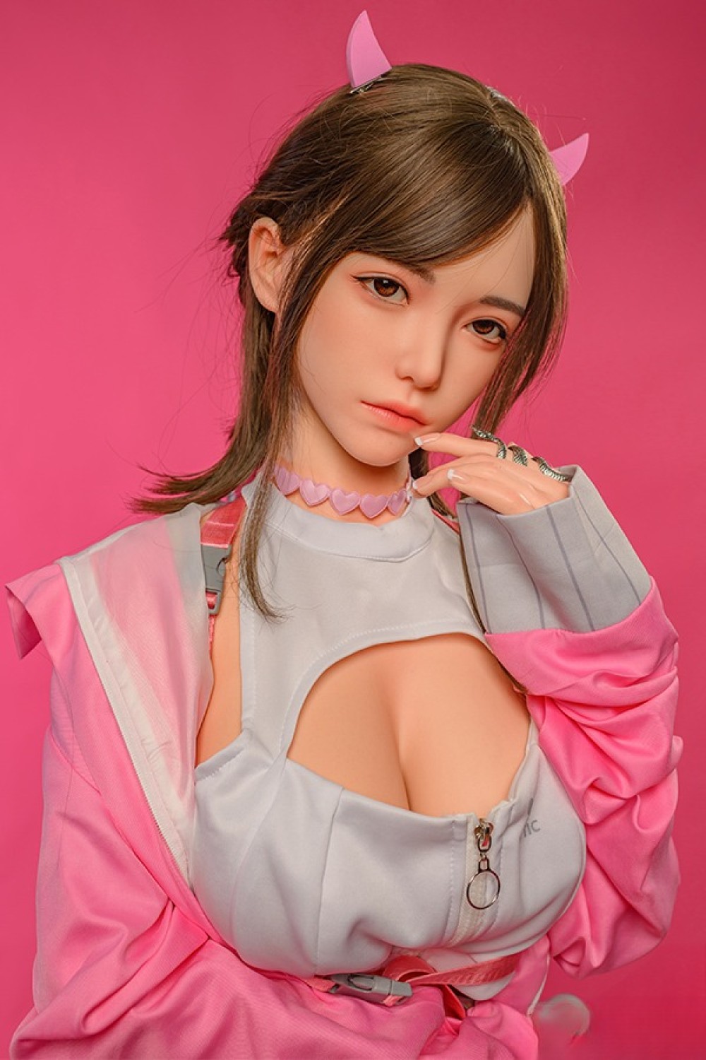 FUDOLL 165cm Fカップ 邀月ヘッド 口開閉機能+リアル口腔付き 【超柔らかい超軽量版ボディ27Kg】 フルシリコン製ラブドール