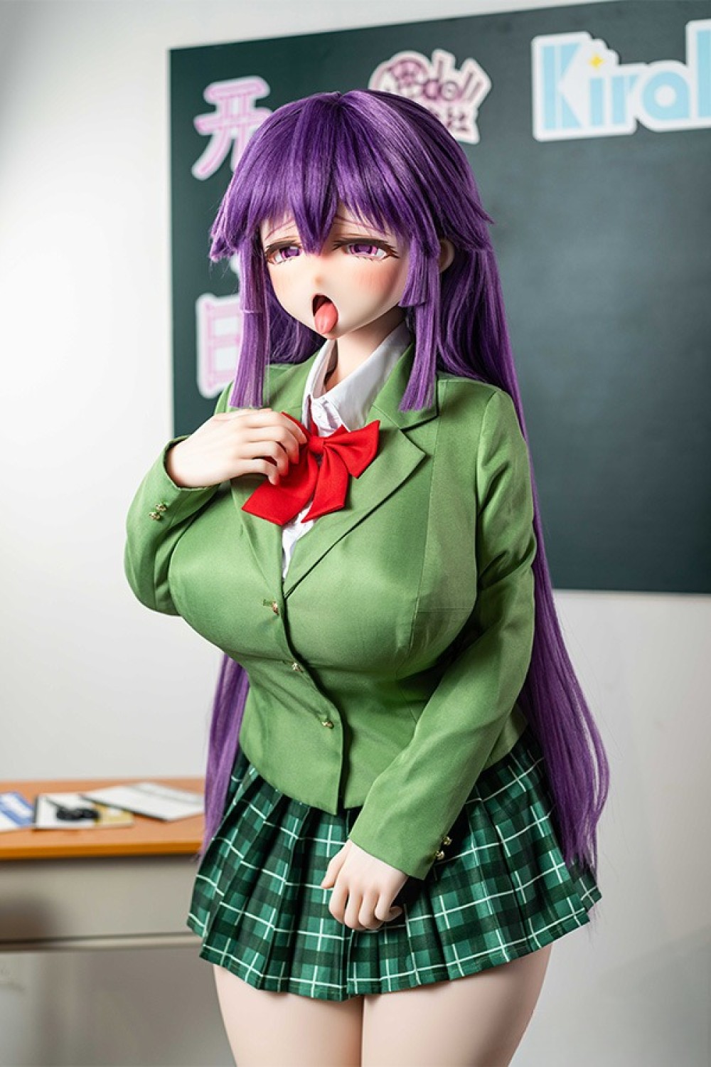 【羊角社×Kiradols コラボ 割引54,000円 9月30日まで 宣伝写真通りの衣装+ハードハンド+手指骨格関節+ハードフィート+ゼリーお尻無料】150cm Nカップ 千鶴ヘッド PVC製頭部+シリコン製ボディ ラブドール