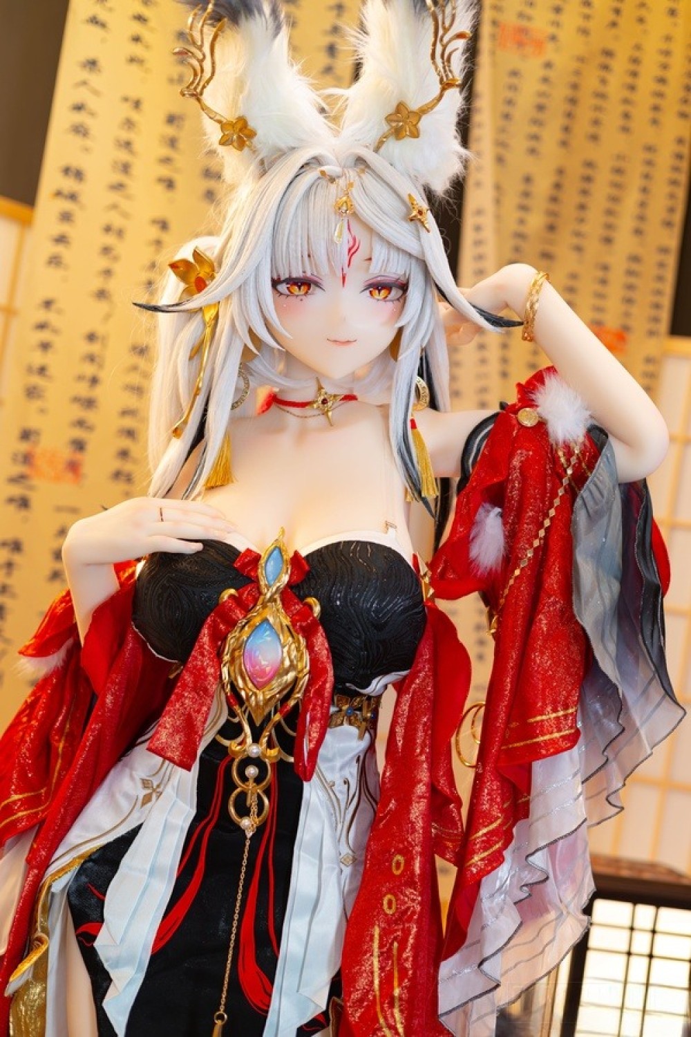 Aotume Doll 155cm Fカップ #140ヘッド コスプレアニメドール 狐妖 材質選択可能 掲載画像はシリコンヘッド+TPEボディ製ラブドール