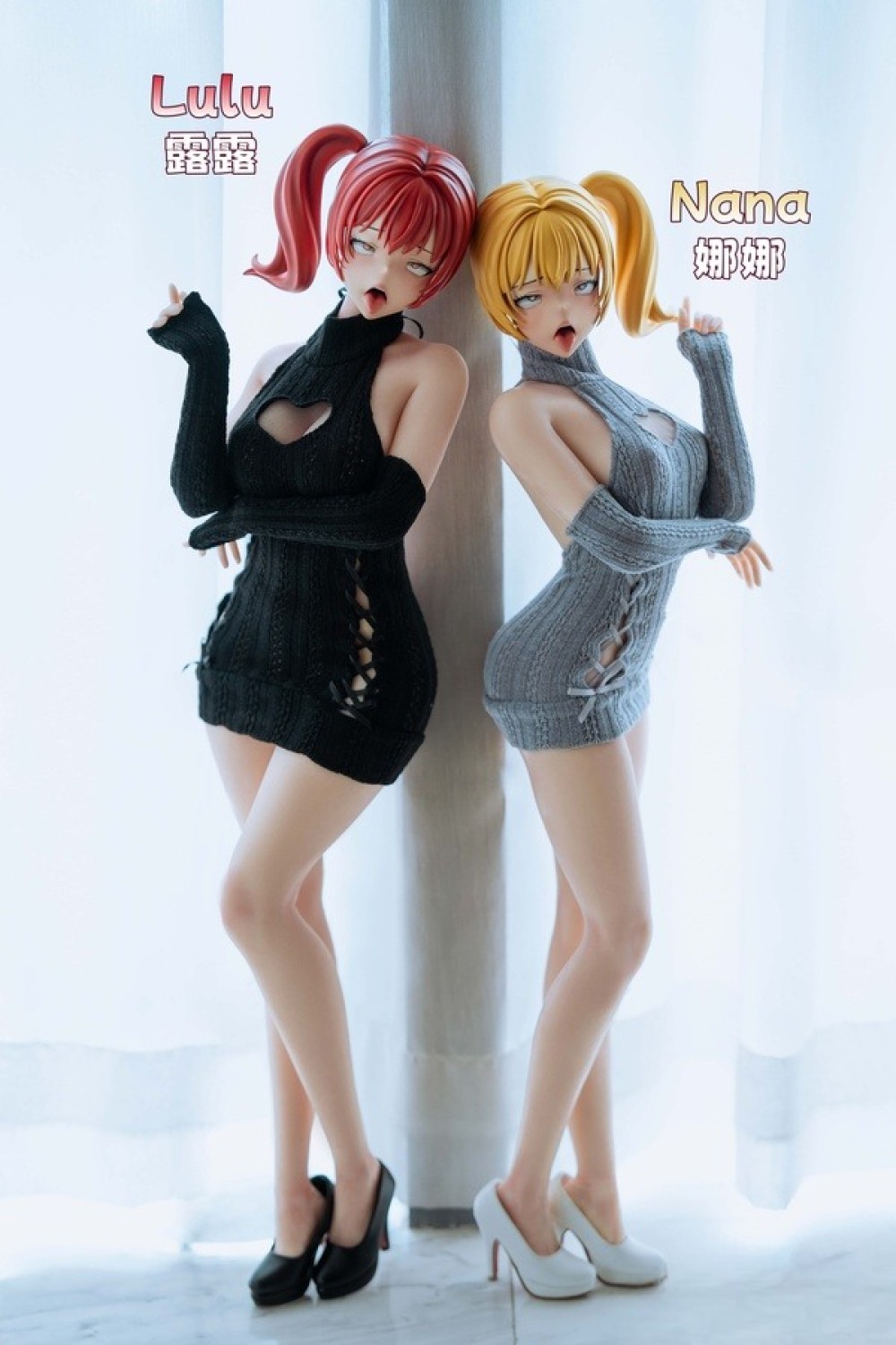 BCDOLL 60cm Bカップ Nanaヘッド+60cm Eカップ Luluヘッド シリコンボディ+PUヘッド セックス可能 超リアルなフィギュア 小型で軽量化で収納しやい 使いやすい フルシリコン製ラブドール