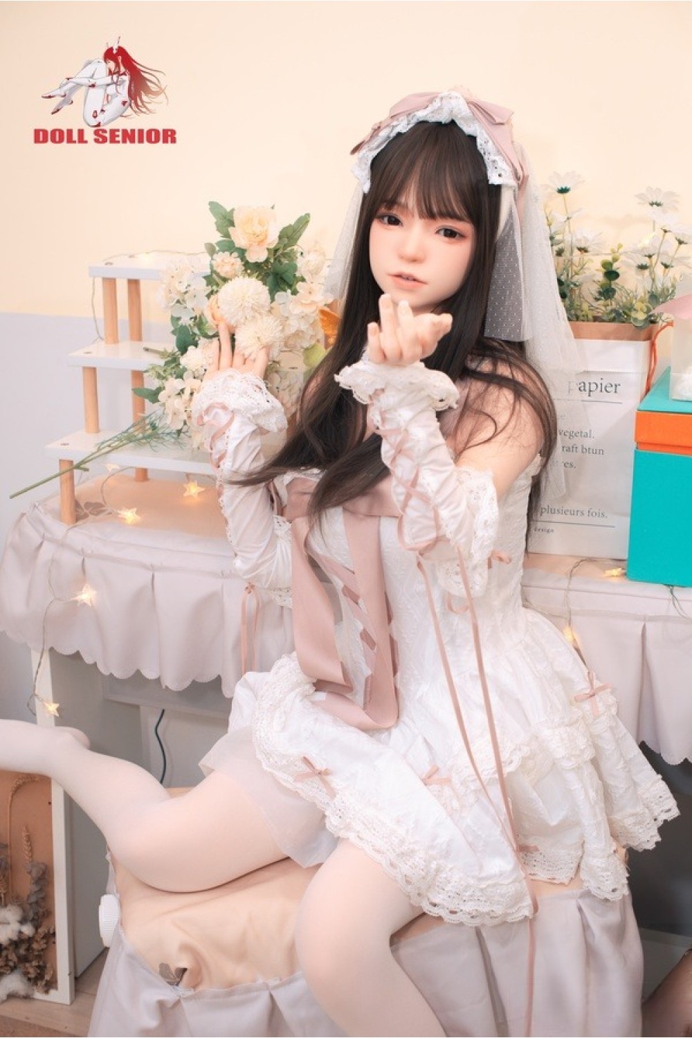 Doll Senior 148cm Cカップ #美咲(meixiao) 軟性シリコンヘッド オーラル機能+口開閉機能あり+模擬口腔付き 掲載画像はフルシリコン製ラブドール