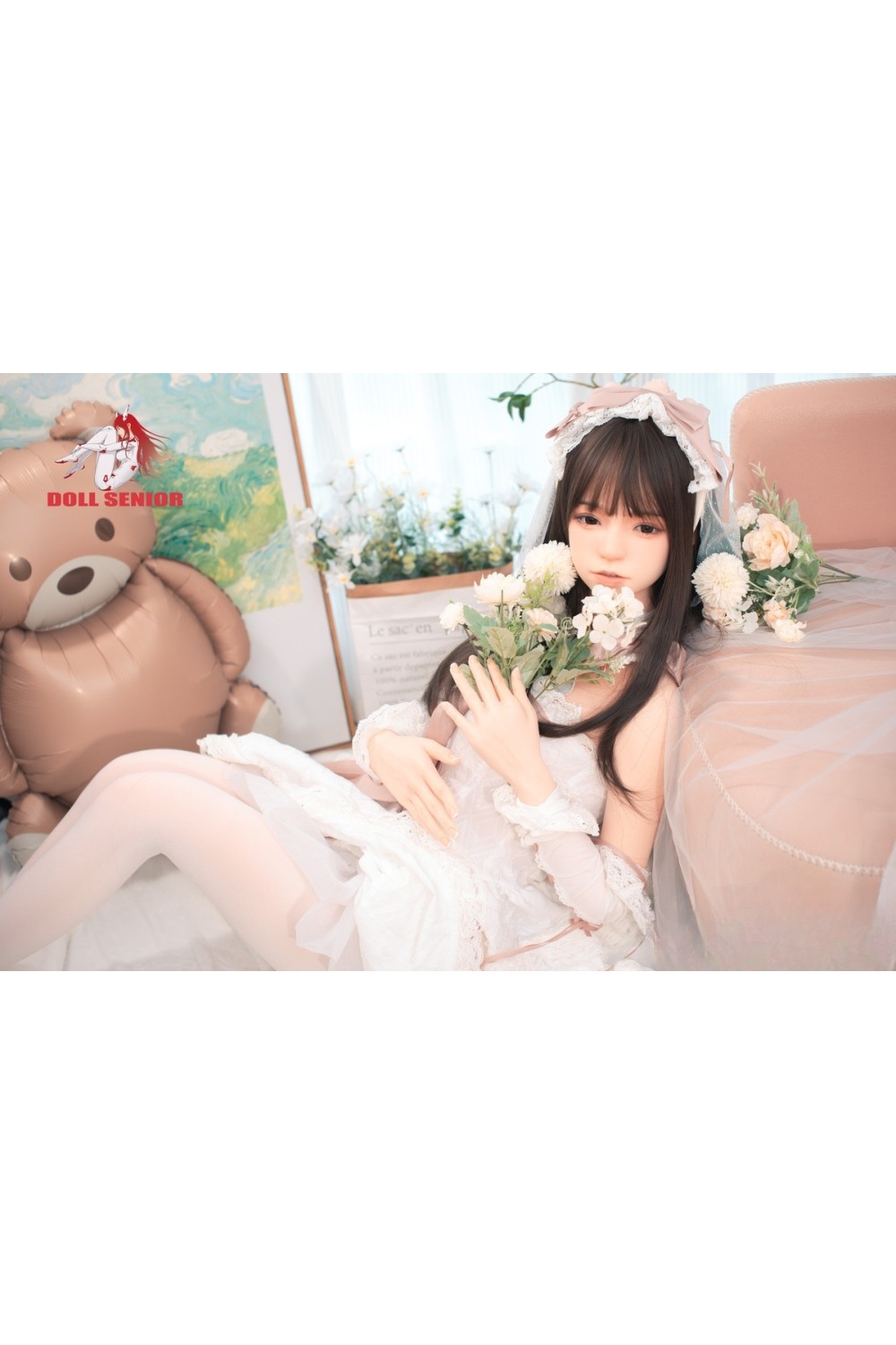 Doll Senior 148cm Cカップ #美咲(meixiao) 軟性シリコンヘッド オーラル機能+口開閉機能あり+模擬口腔付き 掲載画像はフルシリコン製ラブドール
