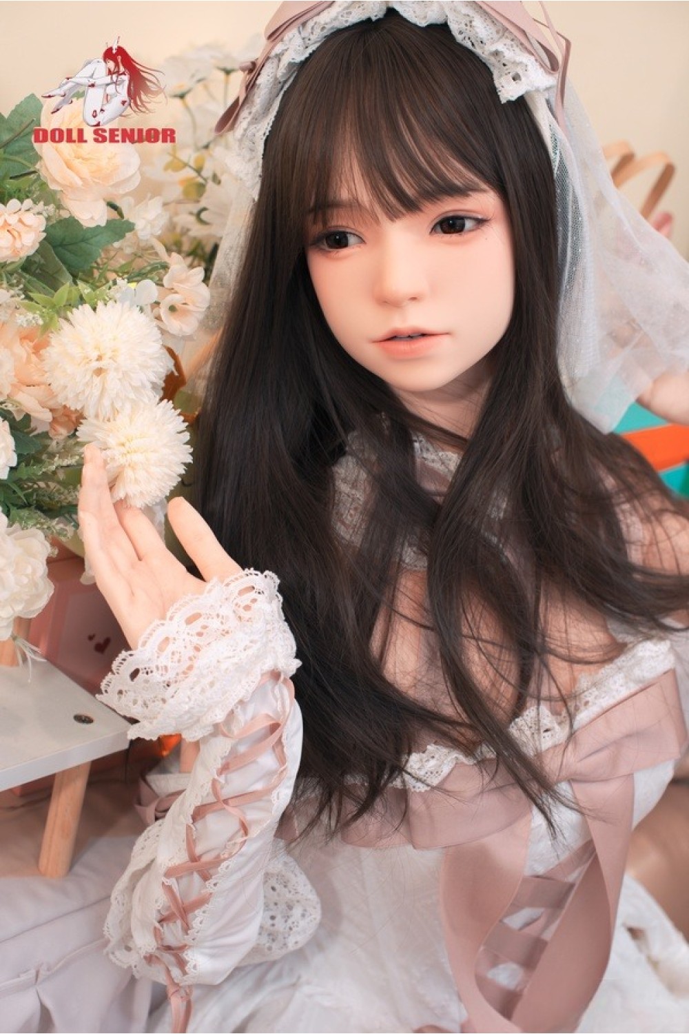 Doll Senior 148cm Cカップ #美咲(meixiao) 軟性シリコンヘッド オーラル機能+口開閉機能あり+模擬口腔付き 掲載画像はフルシリコン製ラブドール