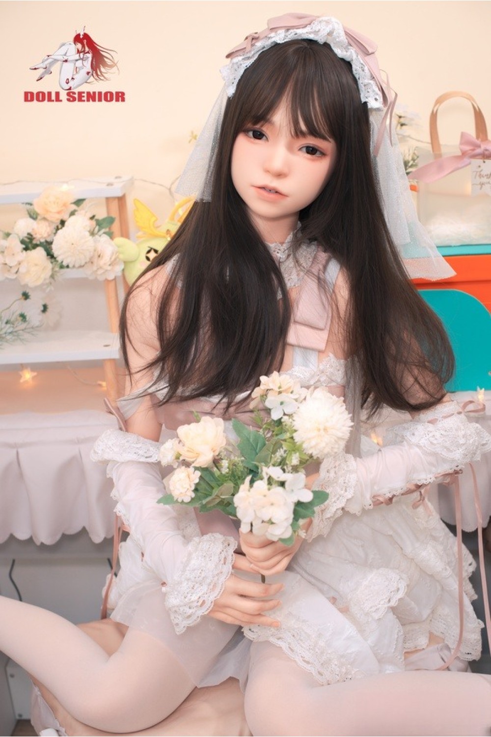 Doll Senior 148cm Cカップ #美咲(meixiao) 軟性シリコンヘッド オーラル機能+口開閉機能あり+模擬口腔付き 掲載画像はフルシリコン製ラブドール