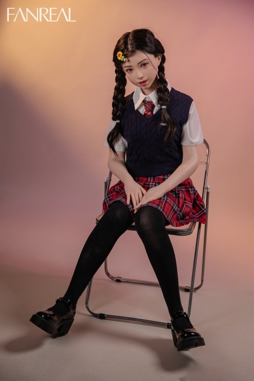FANREAL 153cm Bカップ F9-茉（Mo）掲載画像は口開閉機能付き リアルメイク付き フルシリコン製ラブドール