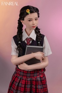 FANREAL 153cm Bカップ F9-茉（Mo）掲載画像は口開閉機能付き リアルメイク付き フルシリコン製ラブドール