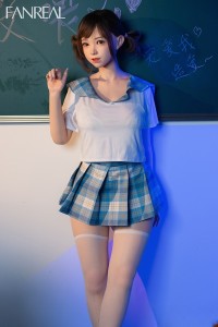 FANREAL 153cm Bカップ F9-茉（Mo）掲載画像は口開閉機能付き リアルメイク付き フルシリコン製ラブドール
