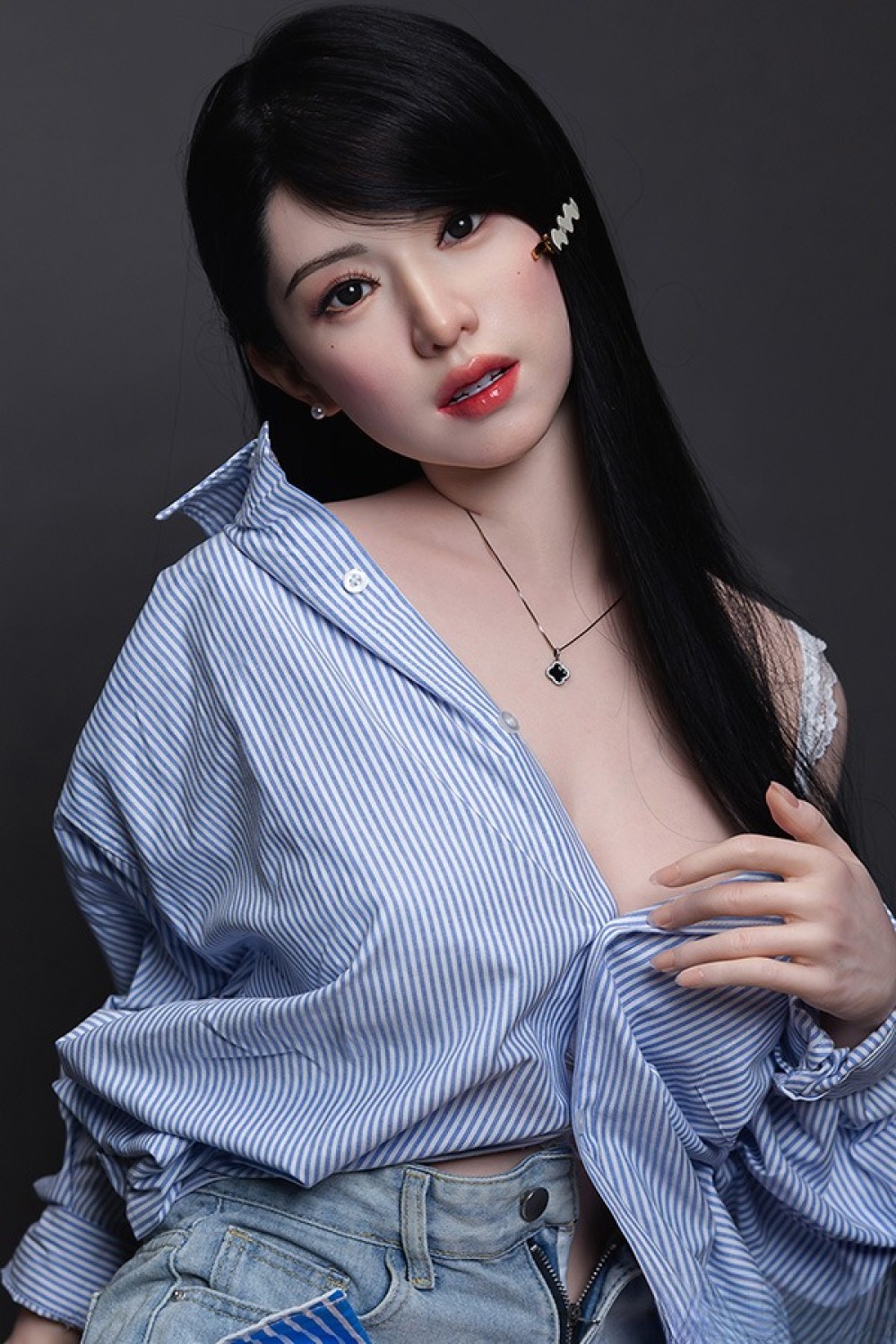 Sanhui Doll 158cm Eカップ #42 ヘッド 【リアルスキンシリーズ】 皮膚メイク付き 口開閉機能選択可 フェイシャルEX機能選択可 フルシリコン製ラブドール
