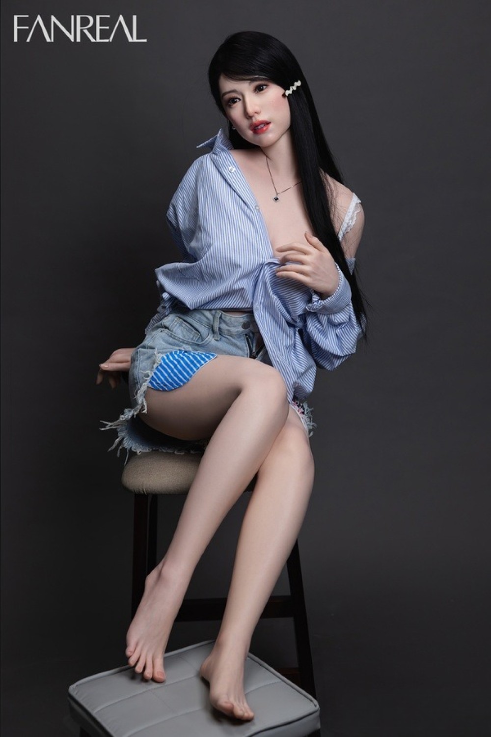 FANREAL 155cm Fカップ Kimmyヘッド リアル皮膚版 リアルメイク付き フルシリコン製ラブドール