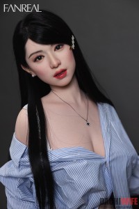 FANREAL 155cm Fカップ Kimmyヘッド リアル皮膚版 リアルメイク付き フルシリコン製ラブドール