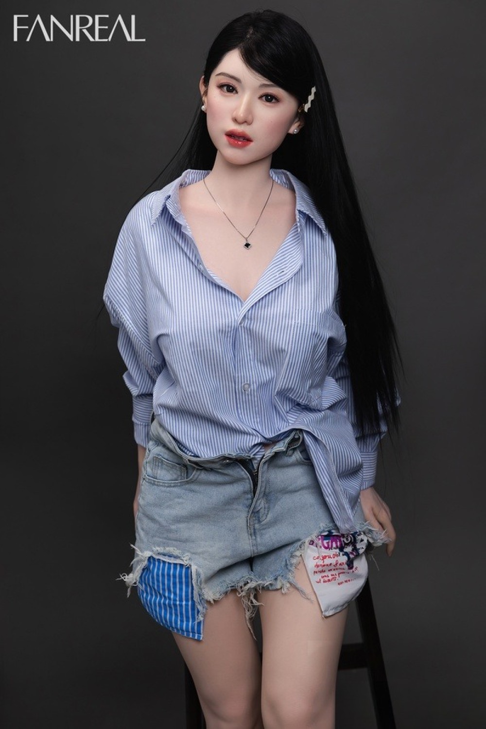 FANREAL 155cm Fカップ Kimmyヘッド リアル皮膚版 リアルメイク付き フルシリコン製ラブドール