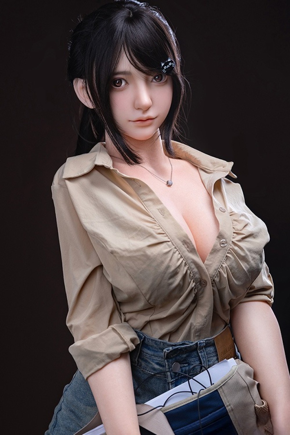 Sanhui Doll 158cm Eカップ #42 ヘッド 【リアルスキンシリーズ】 皮膚メイク付き 口開閉機能選択可 フェイシャルEX機能選択可 フルシリコン製ラブドール