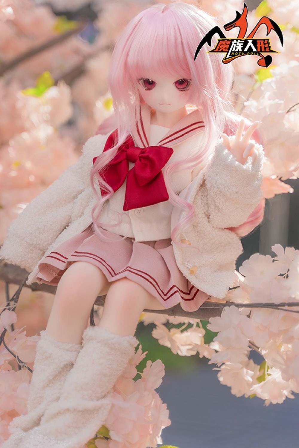 MOZU Doll【UR級】1/3ドール 三分 65cm バスト小 珊瑚ちゃん ソフトビニール製頭部 シリコン製ボディ 肌色＆眼球色＆メイク＆ウィッグ＆衣装は宣材写真と同じ 小型で軽量化で収納しやい 使いやすい