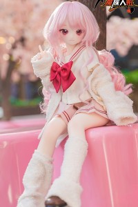 MOZU Doll【UR級】1/3ドール 三分 65cm バスト小 珊瑚ちゃん ソフトビニール製頭部 シリコン製ボディ 肌色＆眼球色＆メイク＆ウィッグ＆衣装は宣材写真と同じ 小型で軽量化で収納しやい 使いやすい